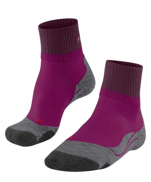 Falke TK2 Explore Short Trekking Short sock Sports Socks Damen Lila | 7059684-OH